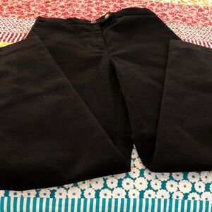 Lauren Ralph Lauren black stretchy high waisted straight legged pant.